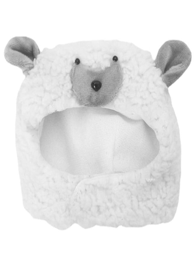 Amosfun Lamb Style Pet Hat Breathable Plush Sheep Headwear for Small Dogs and Cats Party Costume Photo Props - Image 1